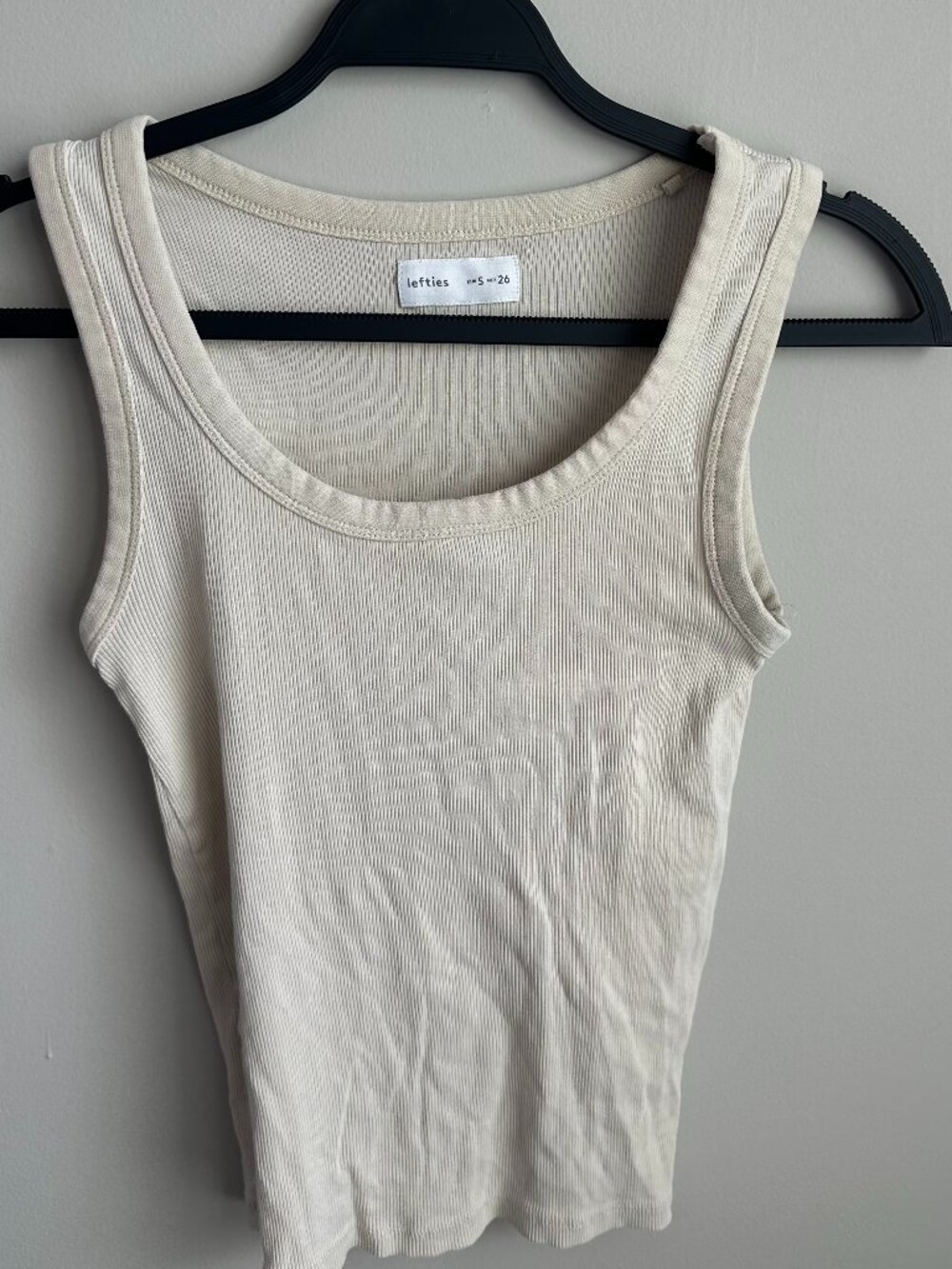Lefties cream tank top size small